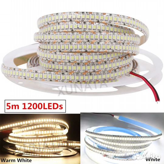 Лента светодиодная белая 120led на 1 метр