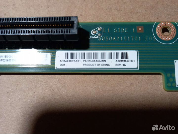Райзер pci e x16 HP SP#493802-001