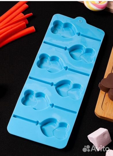 Форма силиконовая для шоколада, мороженого, 3шт