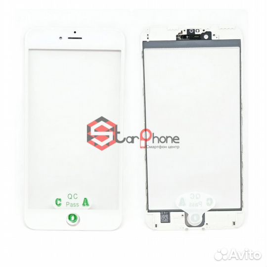 Стекло дисплея iPhone 6s plus + рамка + oca, белый
