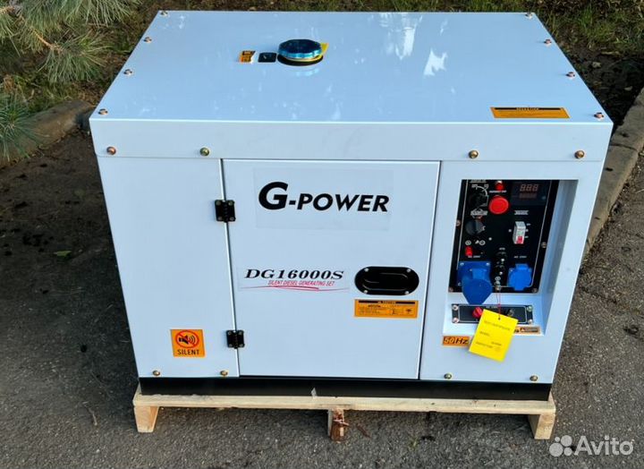 Генератор дизельный 13 kW G-power однофазный