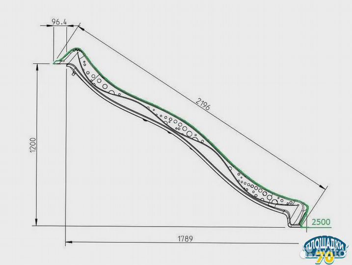 Горка детская - скат Yulvo