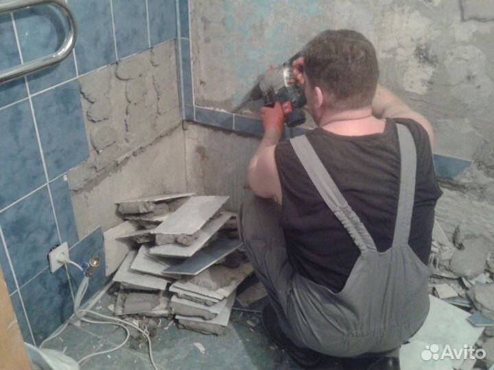 Демонтаж, сломать стену, полы, отделку