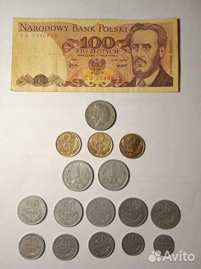 Польские купюры, монеты