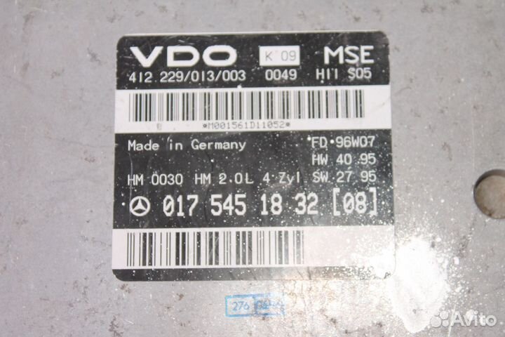 Блок двигателя w210 2.0 M111 мерседес