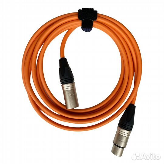 Новый XLR3F-XLR3M (orange) 4 метра GS-PRO балансный микрофонный кабель (оранжевый)