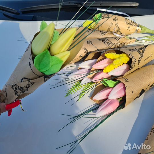 Тюльпаны из мыла