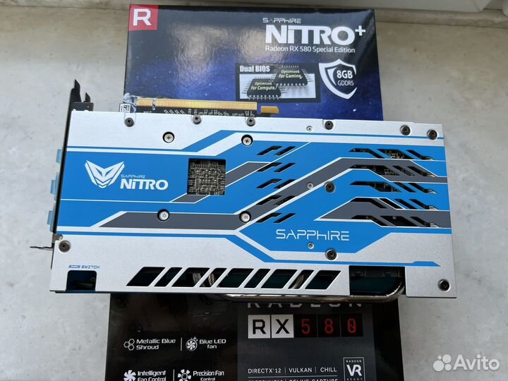 Видеокарта Sapphire Radeon nitro+ RX 580 8G SE