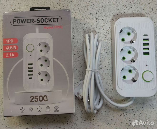 Сетевой фильтр с usb и type с