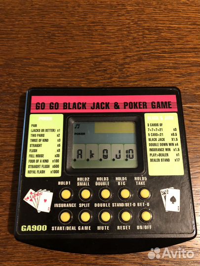 Go Go Black Jack & Poker Game. GA 900