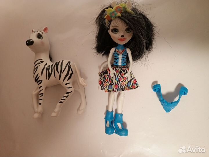 Куклы энчантималс зебра с большим питомцем