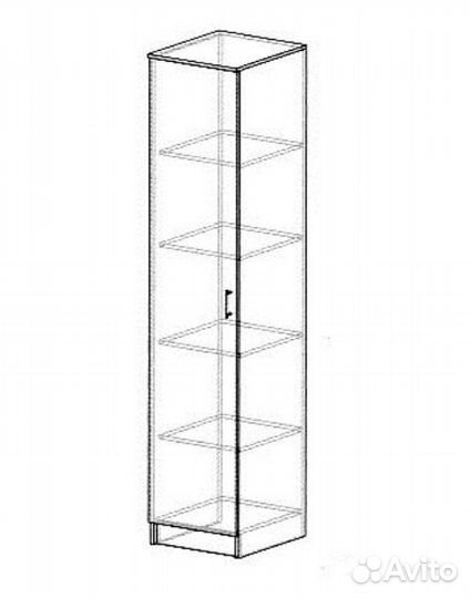 Шкаф-пенал Соло Ясень шимо тёмный/шимо светлый