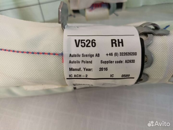 Подушка безопасности боковая (шторка) Volvo XC90