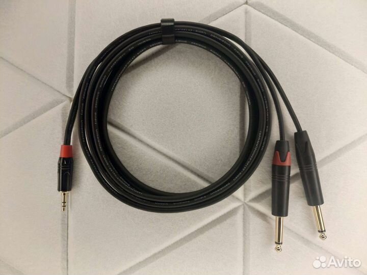 Jack 3,5 stereo на 2 jack 6,3 st Gemini MS