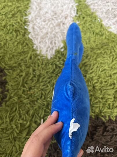 Синий зайчик Плюшевый