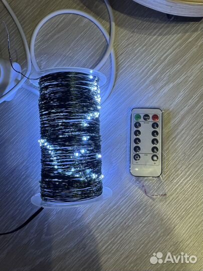 Гирлянда роса 50 метров белая