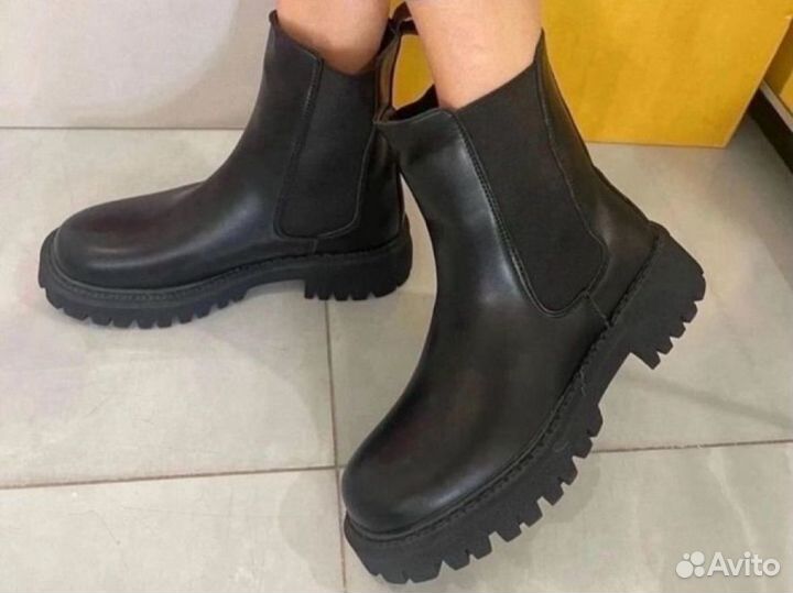 Ботинки челси женские зимние