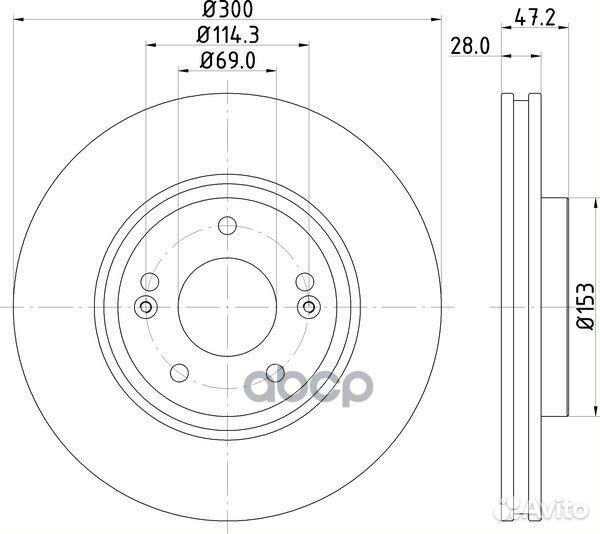 Диск тормозной перед ND6011K nisshinbo