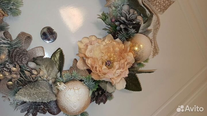 Новогодний венок с огнями