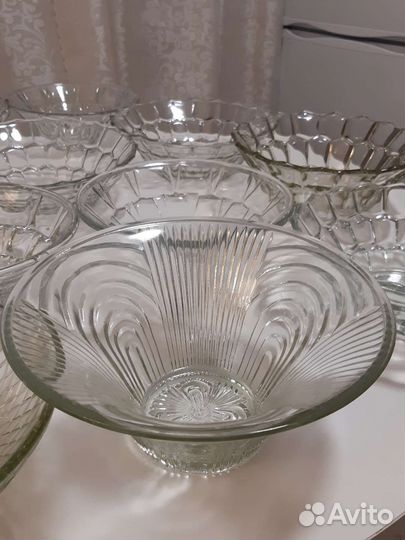 Стеклянные салатники. СССР. Винтаж