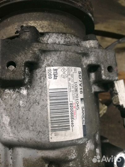 Рено Логан симбол сандеро компрессор кондиционера