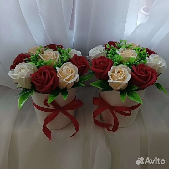 Букет из мыльных роз