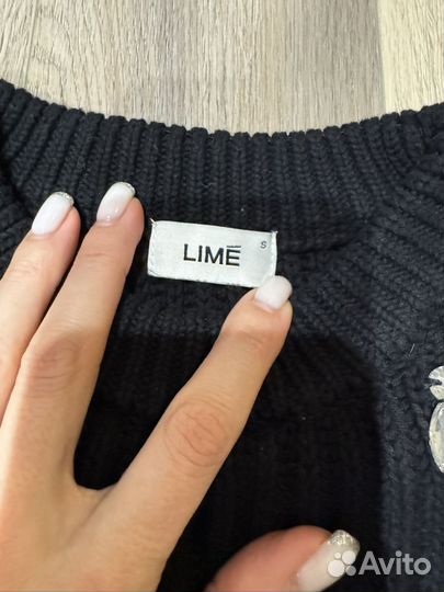 Свитер укороченый гранж lime