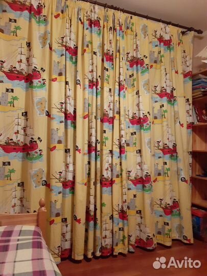 Шторы в детскую х/б Венгрия комплект хорошие