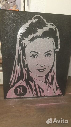 Портрет блестками