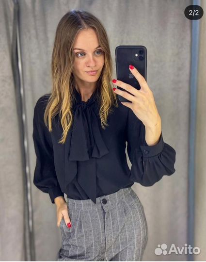 Блузка с бантом 44,46