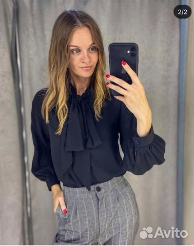 Блузка с бантом 44,46