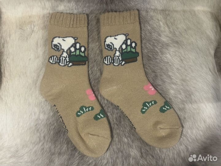 Зимние носки из шерсти/Снупи/Snoopy/Peanuts