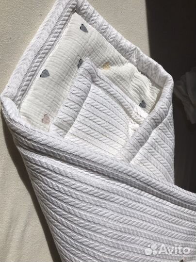 Конверт -одеяло плед на выписку для новорождееных