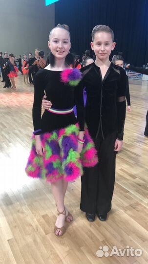 Платье для спортивно-бальных танцев Латина Юниоры1