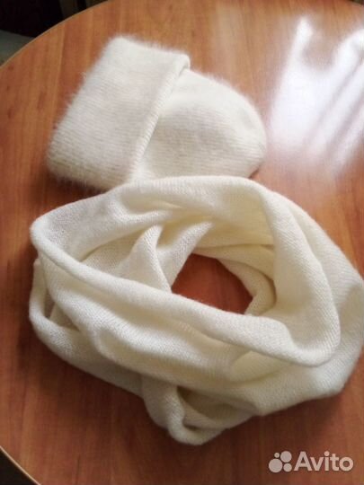 Шапка ангора, снуд