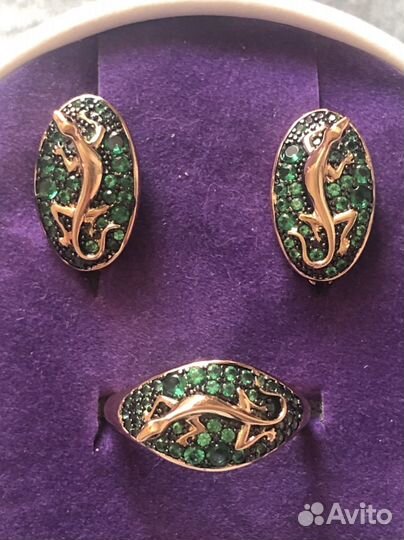585 сережки и кольцо