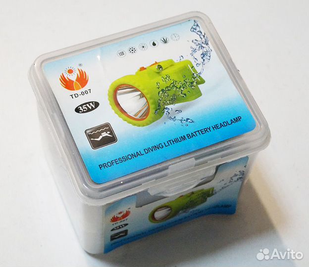 Налобный подводный фонарь для дайвинга