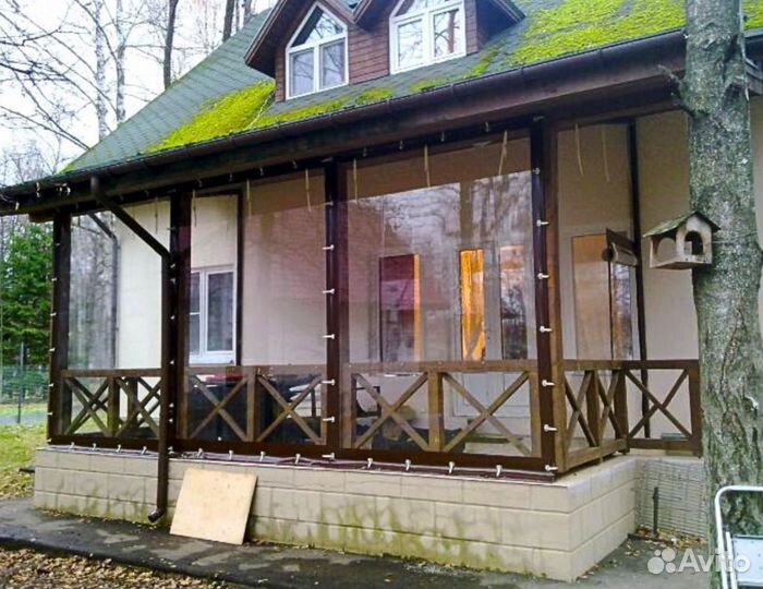 Мягкие окна для беседки веранды