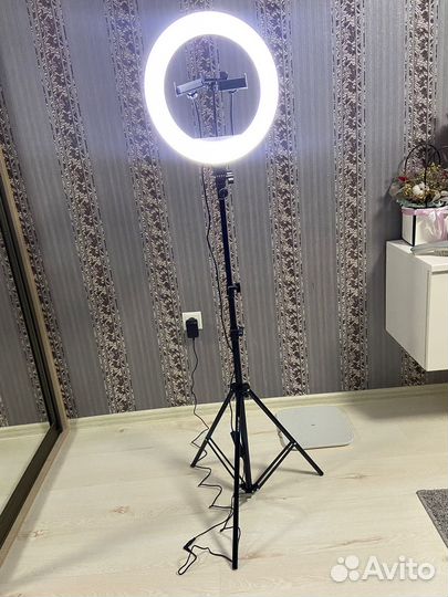 Кольцевая лампа 33 RGB со штативом