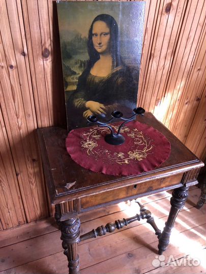 Картина Джоконда мона Лиза репродукция лак СССР