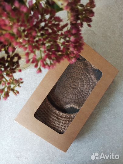 Корзинка вязаная подвесная из джута