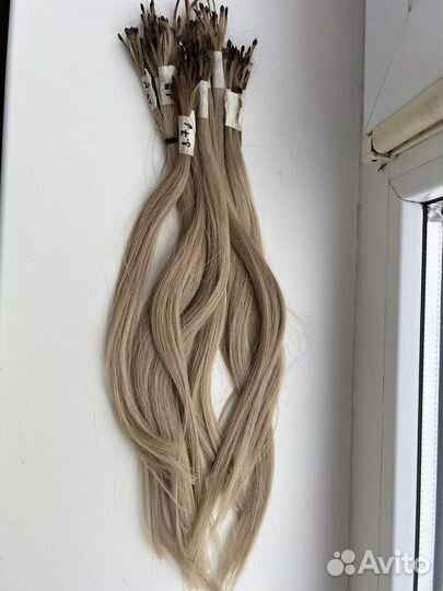 Волосы для наращивания блонд45 см