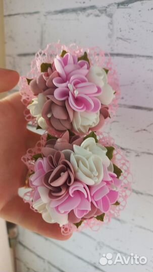 Резиночки для волос ручной работы