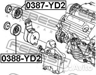 Febest 0387-YD2 Ролик ремня приводного chevrolet L