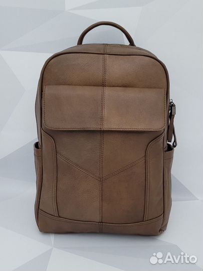 Рюкзак мужской натуральная кожа коричневый