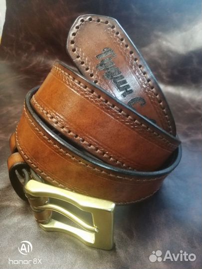 Мужской кожаный ремень