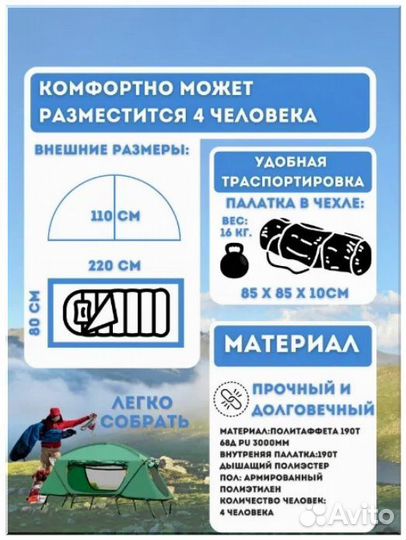 Палатка-раскладушка