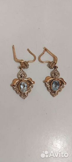 Золотые серьги с бриллиантами