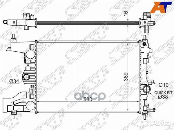 Радиатор Chevrolet Cruze 09-18 / Daewoo Lacetti
