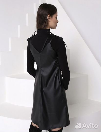 Сарафан эко кожа